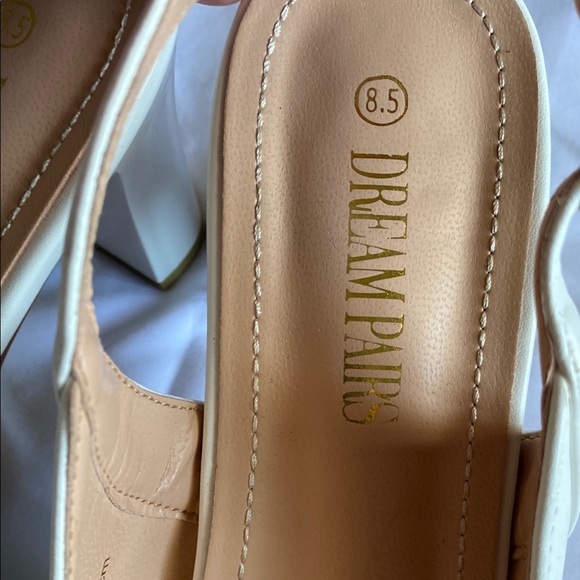 Dream Pairs Ivory Slingback Heels - Picture 2 of 6